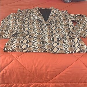 Snakeskin Print Blazer
